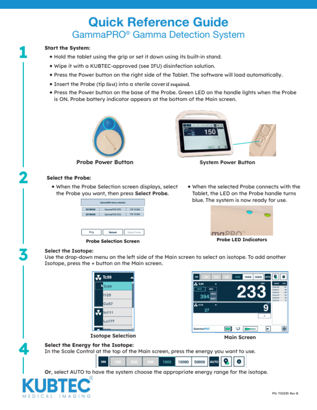 GammaPro Quick Reference Guide Rev B PDF download