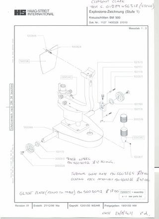 BM 900 Exploded View Diagram Dec 1999