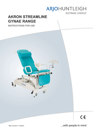 AKRON STREAMLINE GYNAE RANGE Instructions for Use Nov 2013