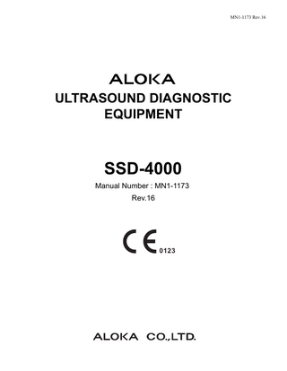 SSD-4000 Ultrasound Rev 16 Volume 2