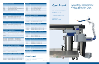 Laparoscopic Product Selection Chart and Procedure Guide March 2017