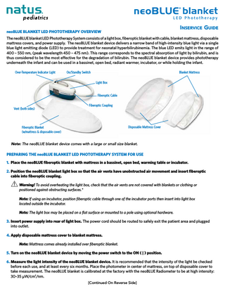 neoBLUE blanket Inservice Guide