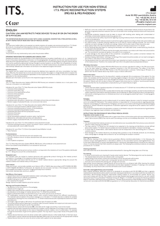 I.T.S PELVIC RECONSTRUCTION SYSTEMS 9 PRS , RX & PRS PHOENIX) Instructions for Use 