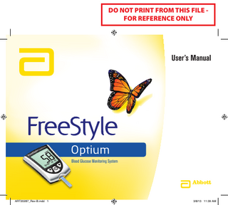 FreeStyle Optium User Manual Rev B March 2013