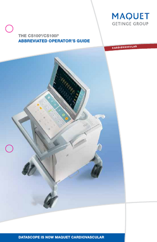 CS100 and CS100i Abbreviated Operators Guide Rev F