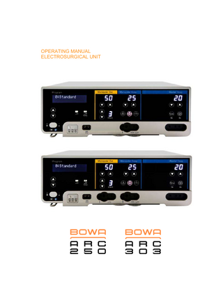 OPERATING MANUAL ELECTROSURGICAL UNIT  