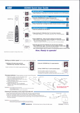 iSD900 Quick User Guide