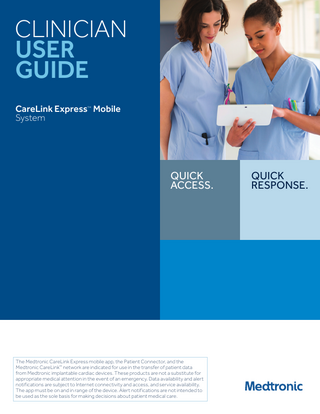 CareLink EXPRESS Mobile System Clinician User Guide 