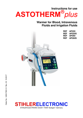 ASTOTHERM Plus Instructions for Use Rev 03