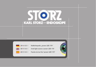 20161420-1  Kaltlichtquelle „power LED 175“  20161420-1  Cold light source ‘power LED 175’  20161420-1  Fuente de luz fría “power LED 175”  