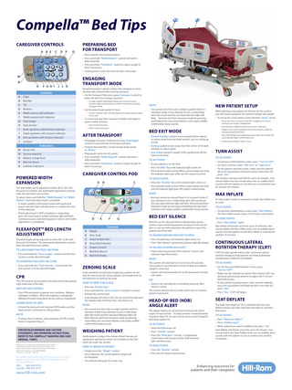 Compella Bariatric Bed Tips Caregiver Controls Rev 3 July 2017