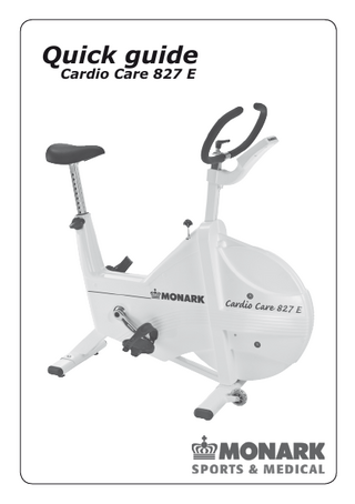 Cardio Care 827 E Quick guide