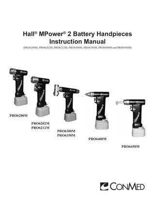 Hall MPower 2 Battery Handpieces Instruction Manual Rev A