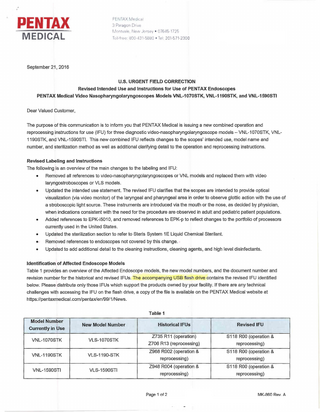 VNL-series Urgent Field Correction Sept 2016