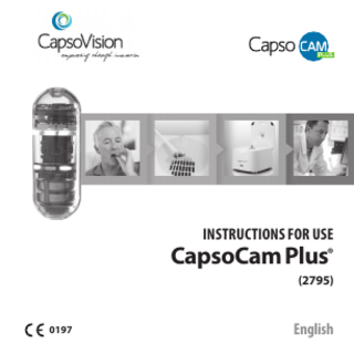 INSTRUCTIONS FOR USE  CapsoCam Plus® (2795)  0197  English  