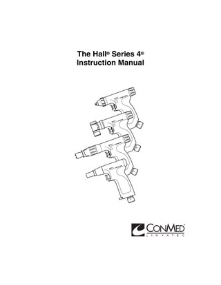 Table of Contents  1.0  INTRODUCTION 1.1  Intended Use... 1  1.2  Warnings and Cautions... 1  1.3  2.0  Page  1.2.1  Warnings... 1  1.2.2  Cautions... 2  Symbol Definitions... 3  INSTALLATION and OPERATION 2.1  Power Source and Regulator Installation and Operation... 3  2.2  Equipment Installation and Operation... 6 2.2.1  2.2.2  2.2.3  Drill/Reamer... 7 2.2.1.1  Connecting Attachments... 8  2.2.1.2  Mode Selection and Operation... 9  Oscillating Saw... 10 2.2.2.1  Blade Attachment Instructions... 10  2.2.2.2  Rotating Head Instructions... 12  2.2.2.3  Operating Instructions... 12  Reciprocating Saw... 13 2.2.3.1  2.2.4  Blade Attachment and Operation Instructions... 13  Trauma Drill... 15 2.2.4.1  Connecting Attachments... 15  2.2.4.2  Mode Selection and Activation... 17  i  