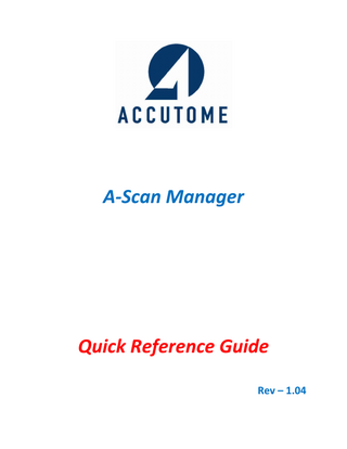 A-Scan Manager Quick Reference Guide Rev 1.04