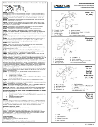 Single-Piece Laparoscopic and Rack Instructions for Use