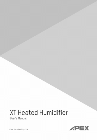 XT Heated Humidifier User’s Manual  