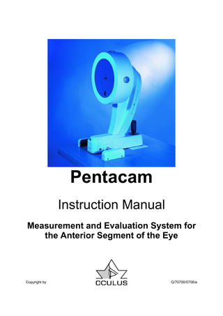 Pentacam Instruction Manual July 2006