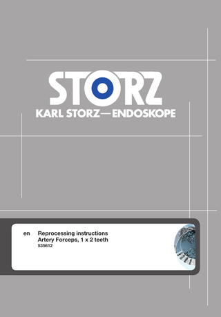 Artery Forceps, 1 x 2 teeth Reprocessing Instructions