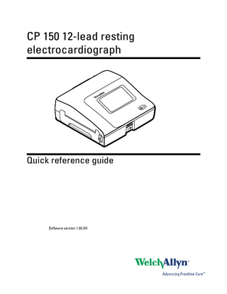 CP 150 Quick Reference Guide sw ver 1.00.XX Ver D