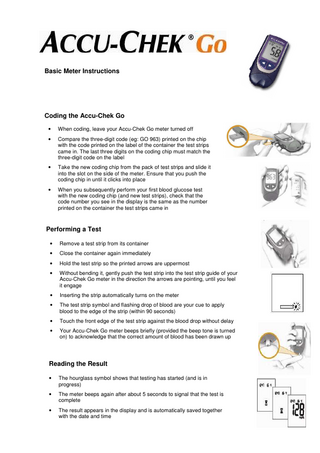 Accu-Chek GO Basic Meter Instructions