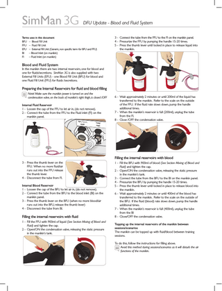 SimMan 3G DFU Update Blood and Fluid System Rev A