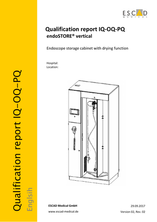 endoSTORE vertical Qualification Report Ver 02 Rev 02 Sept 2017