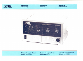 Laparoflator Model 264300 20 Instuction Manual