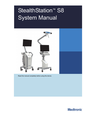 StealthStation S8 System Manual Rev B