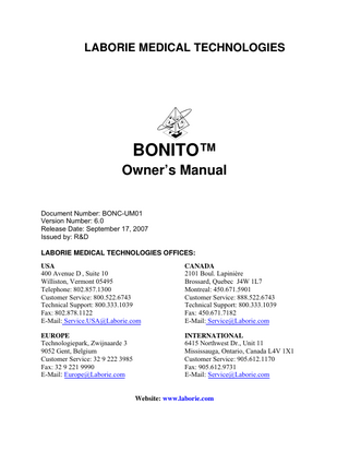 Bonito Urodynamic Analyzer ver 06