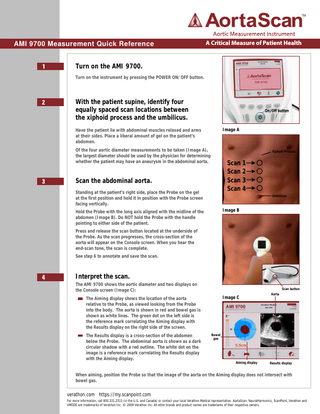 AMI 9700 Measurement Quick Reference