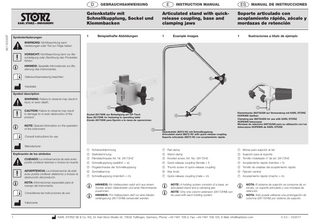 Articulated Stand With Quick - Release Coupling, Base And Clamping Jaws Instruction Manual