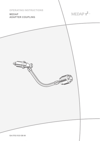 MEDAP Adapter Coupling Operating Instructions Ver 08 July 2020