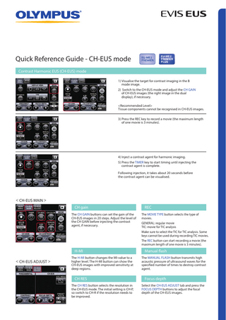 CH-EUS-ME2 Quick Reference Guide Ver 1.0 Nov 2019