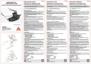 HEINE SIGMA 150, SIGMA 150 M2 Spectacle indirect binocular ophthalmoscope Instructions for Use