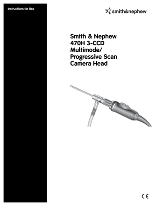 470H 3-CCD Camera Head Instructions for Use Rev B