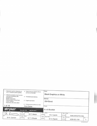 System 5 Reciprocating Saw Instructions for Use Rev C Oct 2005