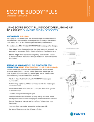 Scope Buddy Plus Olympus EUS Endoscopes Quick Guide 2021