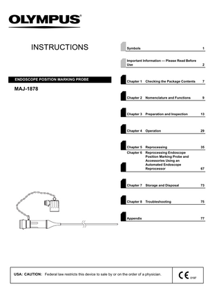  MAJ-1878 ENDOSCOPE POSITION MARKING PROBE Instructions  Aug 2013