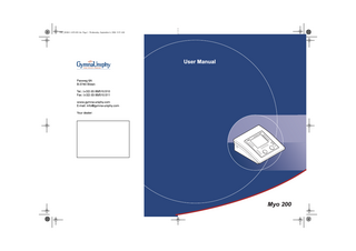 Myo 200 User Manual Ver 1.1 Nov 2008