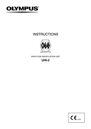 UHI-2 HIGH FLOW INSUFFLATION UNIT Instructions Oct 2003