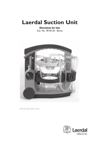 Laerdal Suction Unit LSU 78 00 20 Directions for Use Rev F