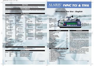 IVAC P6000 TCI & TIVA Directions for Use Issue 5