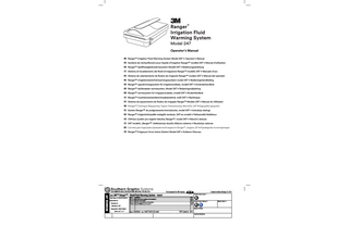 3M Ranger Irrigation Fluid Warming System Model 247 Operators Manual