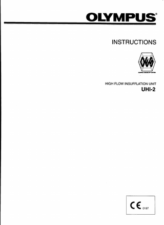 UHI-2 HIGH FLOW INSUFFLATION UNIT Instructions Sept 1999