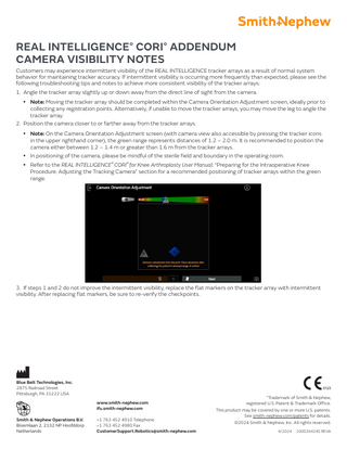 REAL INTELLIGENCE CORI for Knee Arthoplasty Addendum rev A