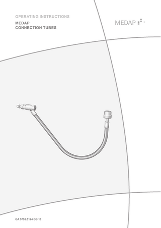 MEDAP Connection Tubes Operating Instructions Ver 10 July 2020