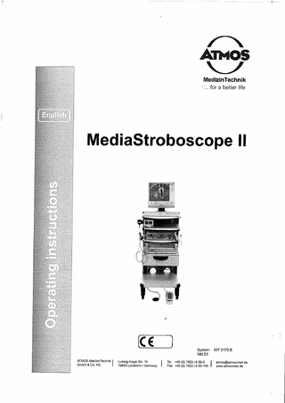 MediaStroboscope II Operating Instructions Dec 2001